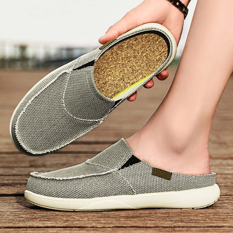Canvas Slip - On Shoes For Men - Breathable Year - Round Comfort