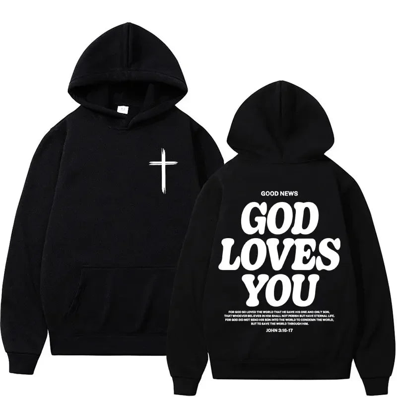 “God Loves You Unisex Christian Hoodie | 20+ Bible Verse Designs | Men’s & Women’s Faith Sweatshirts | Gather & Co. LLC”