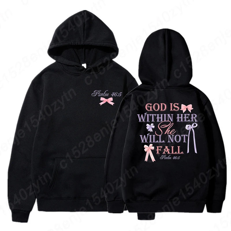 “God Is Within Her Hoodie | Psalm 46:5 Christian Women’s Faith Sweatshirt | Gather & Co. LLC”
