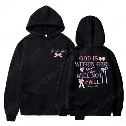 “God Is Within Her Hoodie | Psalm 46:5 Christian Women’s Faith Sweatshirt | Gather & Co. LLC”