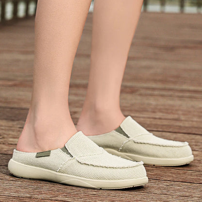 Canvas Slip - On Shoes For Men - Breathable Year - Round Comfort