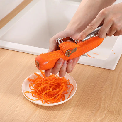 Stainless Steel Vegetable & Fruit Peeler – Julienne & Grater Slicer
