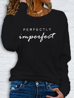 Perfectly Imperfect Christian Long Sleeve Shirt – Women’s Casual Faith Graphic Tee