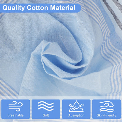 12Pcs Classic Plaid Handkerchiefs for Men,  Soft Cotton Hankies, 14''X14'' Square Pocket