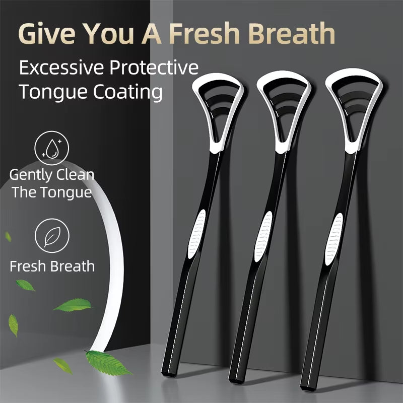“Men’s Black Tongue Scraper – Oral Hygiene Tool for Fresh Breath & Daily Cleaning”